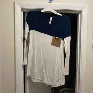 VANILLA BAY Long Sleeve Top w/ Elbow Patches